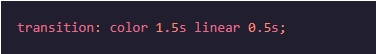 An example of using the shorthand CSS transition property